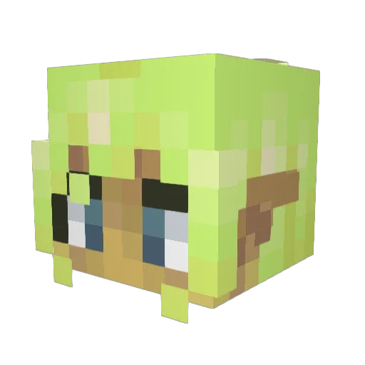 SLOTX Minecraft avatar head, 3D render