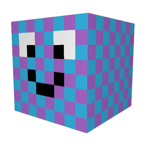 SLS5 Minecraft avatar head, 3D render
