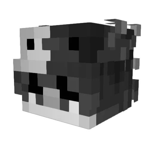 SLSC_perplexed Minecraft avatar head, 3D render