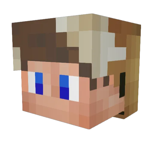SLXYR Minecraft avatar head, 3D render