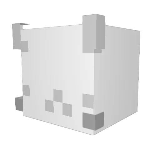 SL_47 Minecraft avatar head, 3D render
