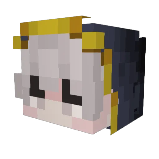 SM7 Minecraft avatar head, 3D render