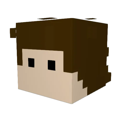 SM7db Minecraft avatar head, 3D render