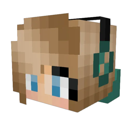 SMD2006 Minecraft avatar head, 3D render