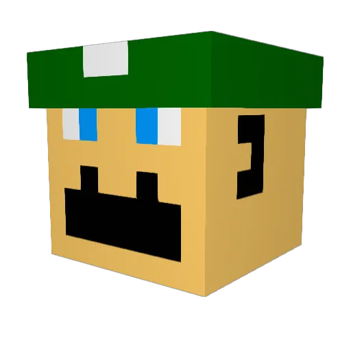 SMG013 Minecraft avatar head, 3D render