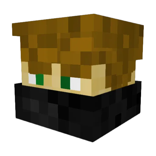 SMGWOLF Minecraft avatar head, 3D render