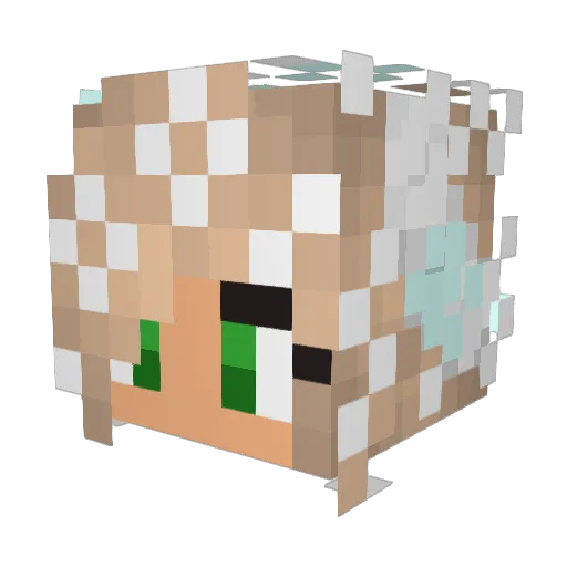 SMGWorld Minecraft avatar head, 3D render