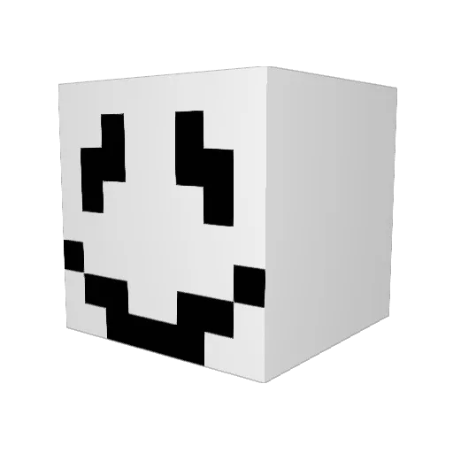 SMILE_PLAYER Minecraft avatar head, 3D render