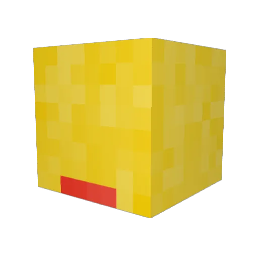 SMM_rainbow Minecraft avatar head, 3D render