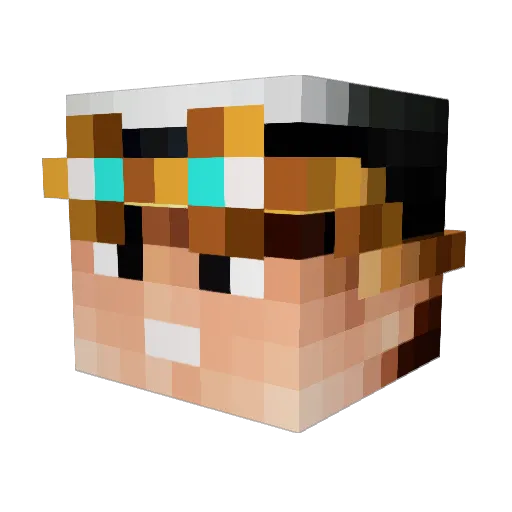 SMS_LP Minecraft avatar head, 3D render