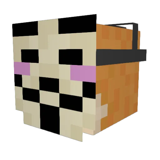 SMT_Sebado Minecraft avatar head, 3D render
