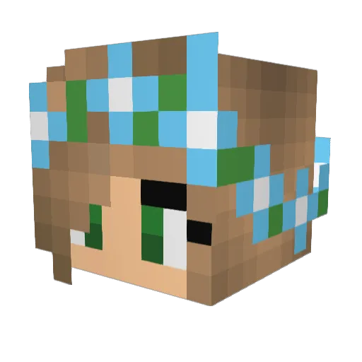SMURFYKAT Minecraft avatar head, 3D render