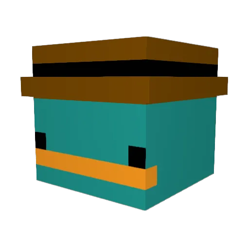 SMX1 Minecraft avatar head, 3D render
