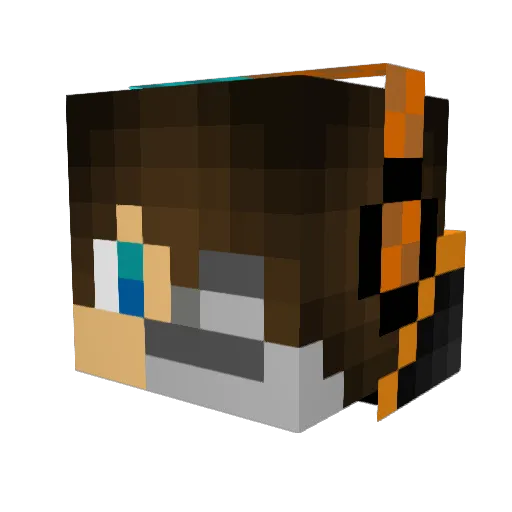 SMori Minecraft avatar head, 3D render