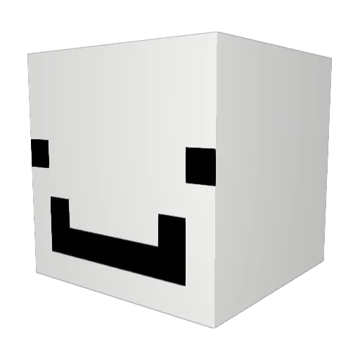 SN0WK Minecraft avatar head, 3D render