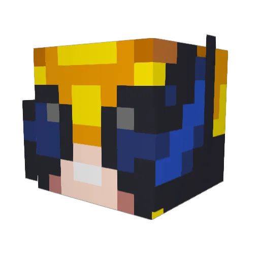 SN1KT Minecraft avatar head, 3D render