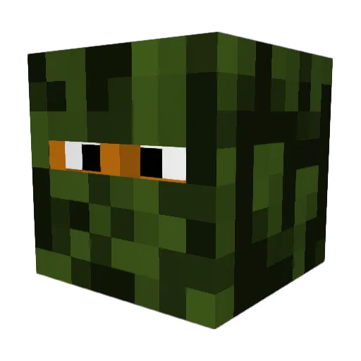 SN1P3Rx Minecraft avatar head, 3D render