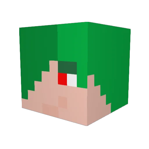 SN44J_ Minecraft avatar head, 3D render