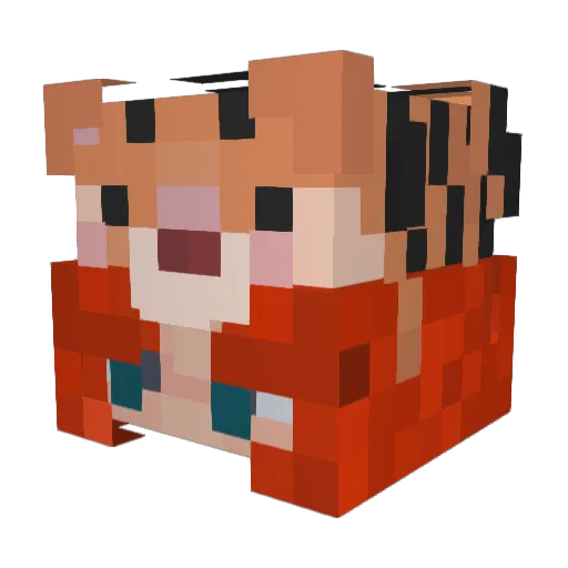 SNACKS04 Minecraft avatar head, 3D render