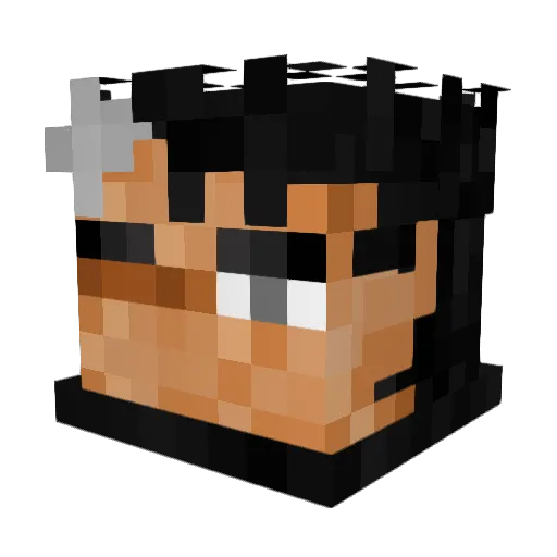 SNAIK02 Minecraft avatar head, 3D render