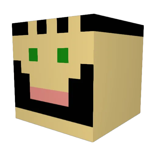 SNAKE_IMMORTAL Minecraft avatar head, 3D render