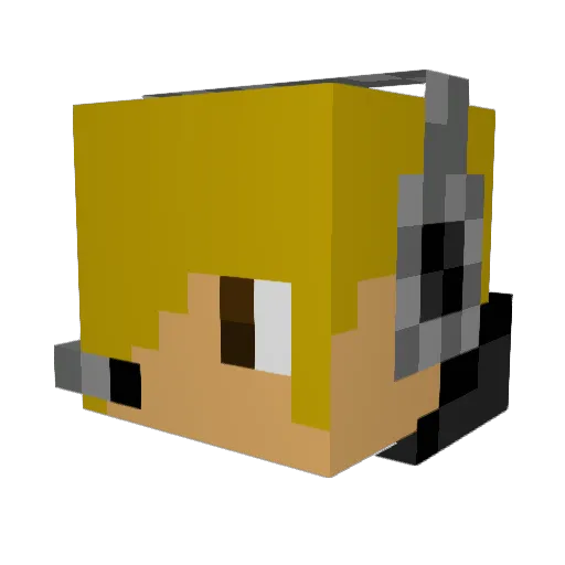 SND101 Minecraft avatar head, 3D render