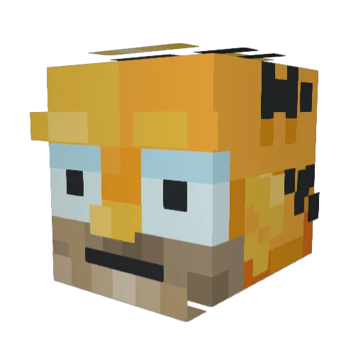 SNEY126 Minecraft avatar head, 3D render