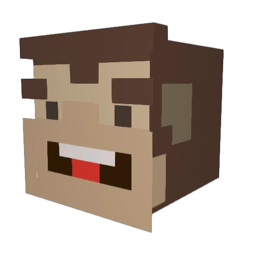 SNIPERMONKEYw Minecraft avatar head, 3D render