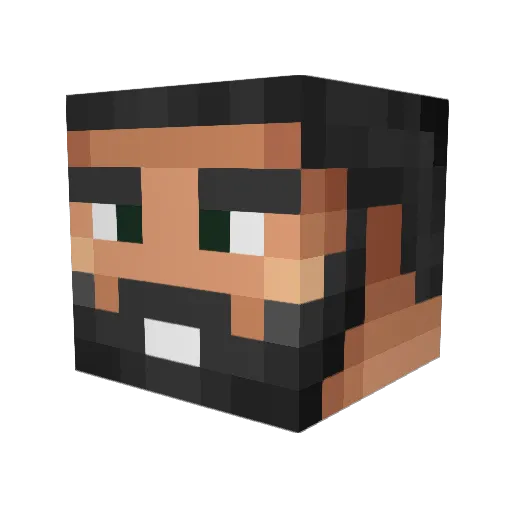 SNKuro Minecraft avatar head, 3D render