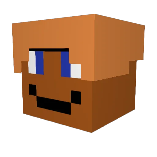 SNL1ght Minecraft avatar head, 3D render