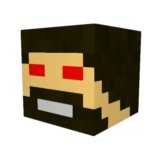 SNOBZman Minecraft avatar head, 3D render