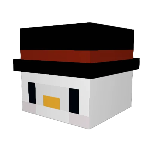 SNOOWYI Minecraft avatar head, 3D render