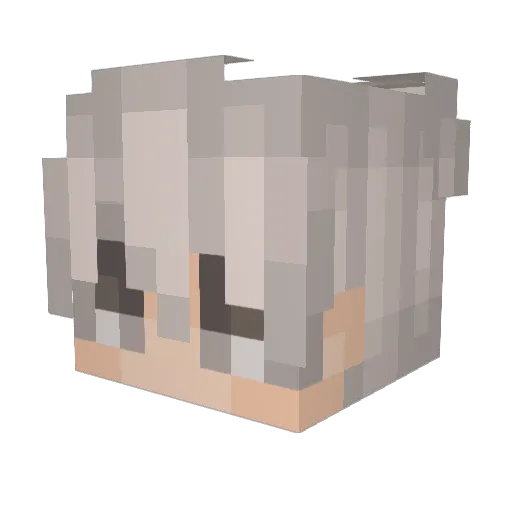 SNOWCANDY_101 Minecraft avatar head, 3D render