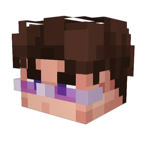 SNOWLY94 Minecraft avatar head, 3D render