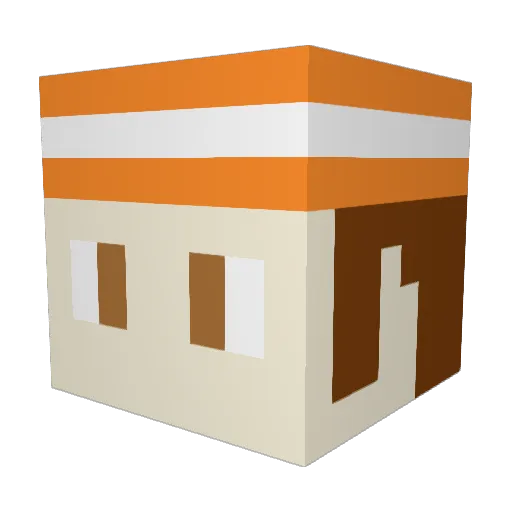 SNOWMAN_14 Minecraft avatar head, 3D render
