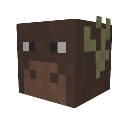 SNOWYMOOSE Minecraft avatar head, 3D render