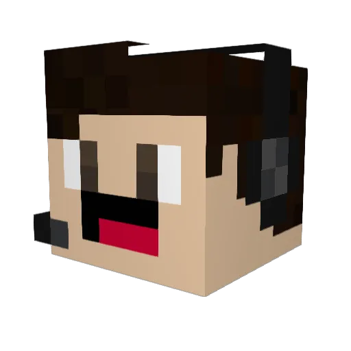 SNOW_fps1 Minecraft avatar head, 3D render