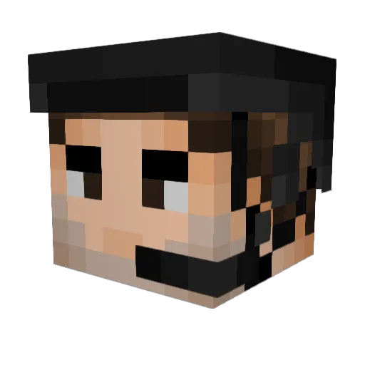 SNPickle Minecraft avatar head, 3D render