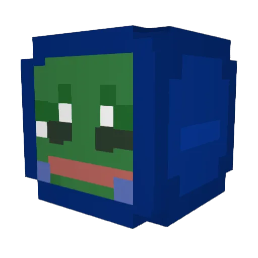 SNQK Minecraft avatar head, 3D render