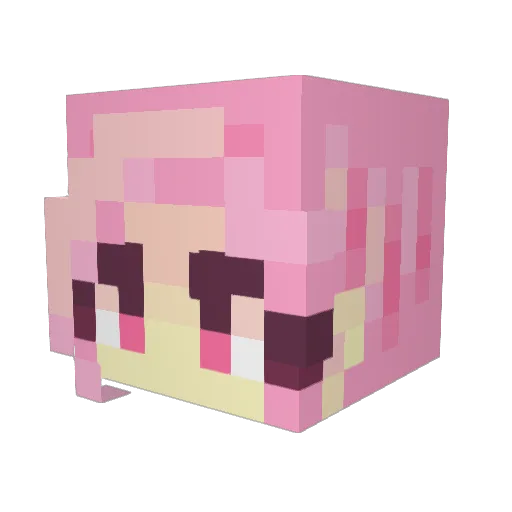 SNSD Minecraft avatar head, 3D render