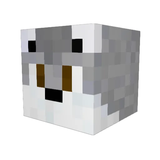 SNSD_YoonA Minecraft avatar head, 3D render