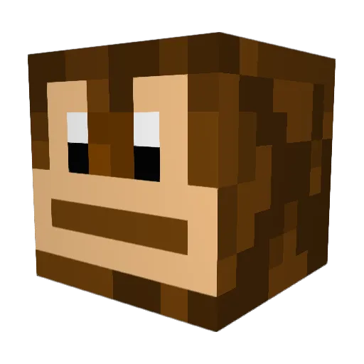 SNS_Alvin Minecraft avatar head, 3D render