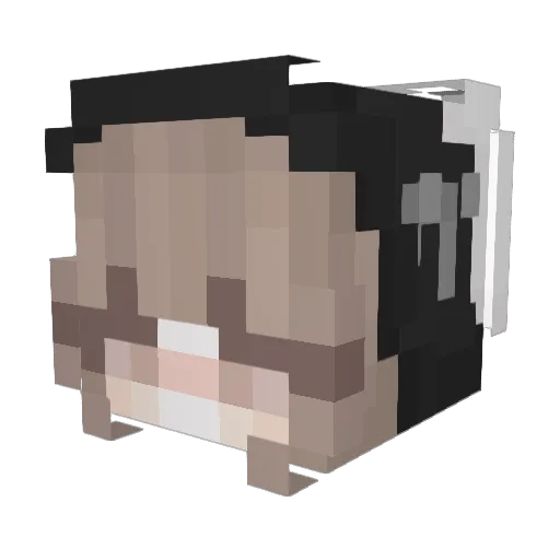 SNT_Cherry Minecraft avatar head, 3D render