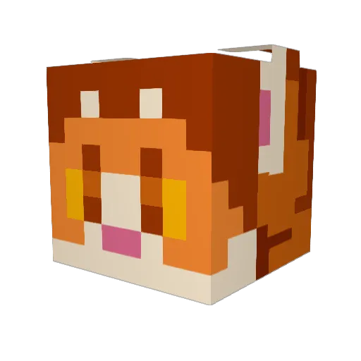 SNUFFB8 Minecraft avatar head, 3D render