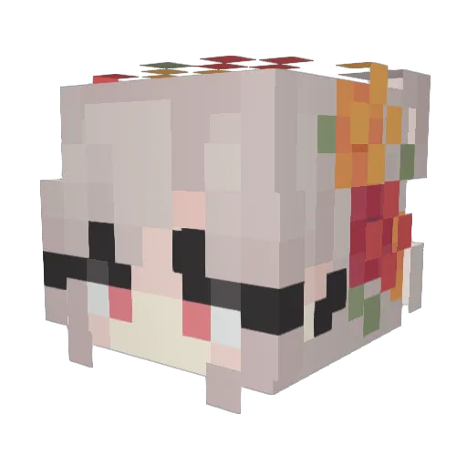 SNWYsenpai Minecraft avatar head, 3D render