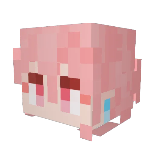 SN_y Minecraft avatar head, 3D render