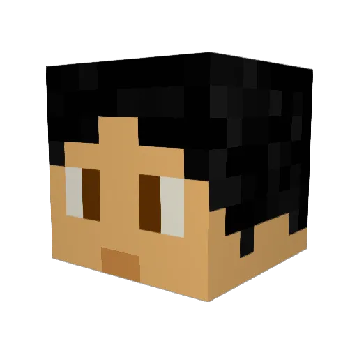 SNek23 Minecraft avatar head, 3D render