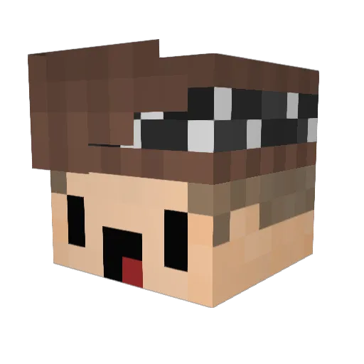 SO1NCEV Minecraft avatar head, 3D render