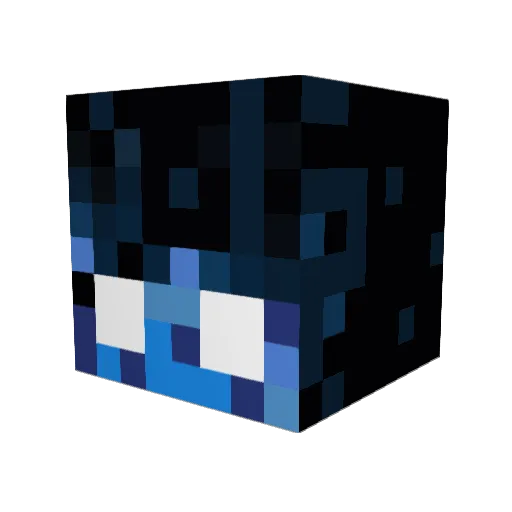 SOB7_ Minecraft avatar head, 3D render