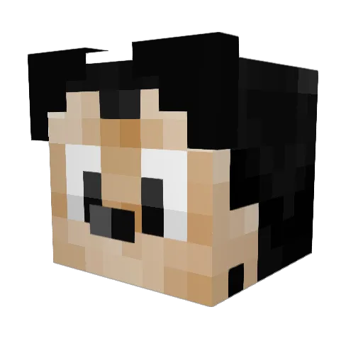 SOBEEEE Minecraft avatar head, 3D render